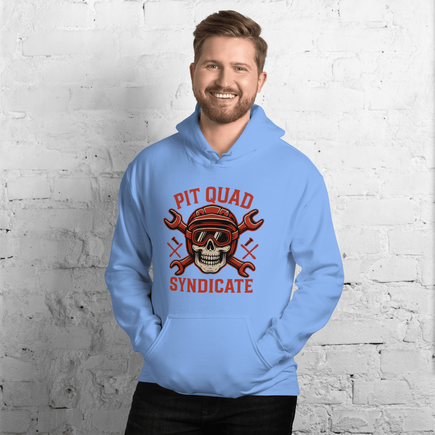 Pit Quad Syndicate Hoodie Carolina Blue - Kirik Motorsports