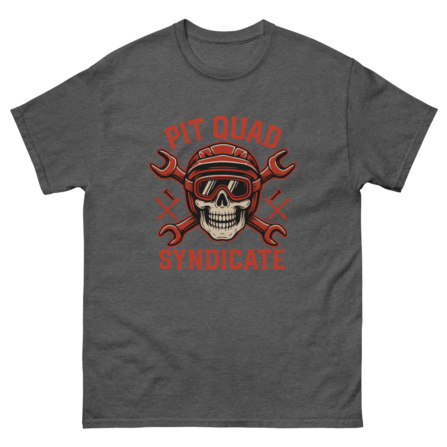 Pit Quad Syndicate tee Dark Heather - Kirik Motorsports