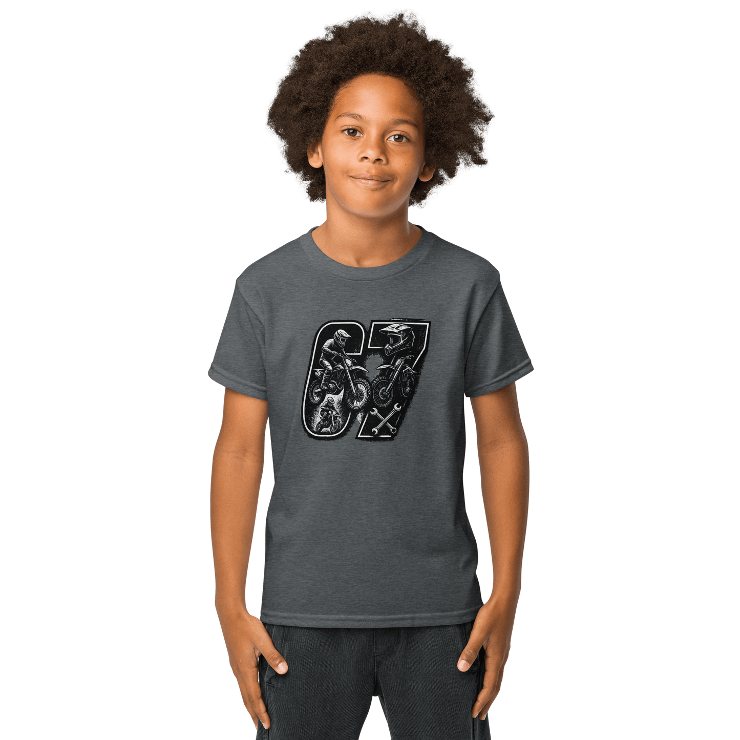 SixSeven youth t-shirt Dark Heather - Kirik Motorsports