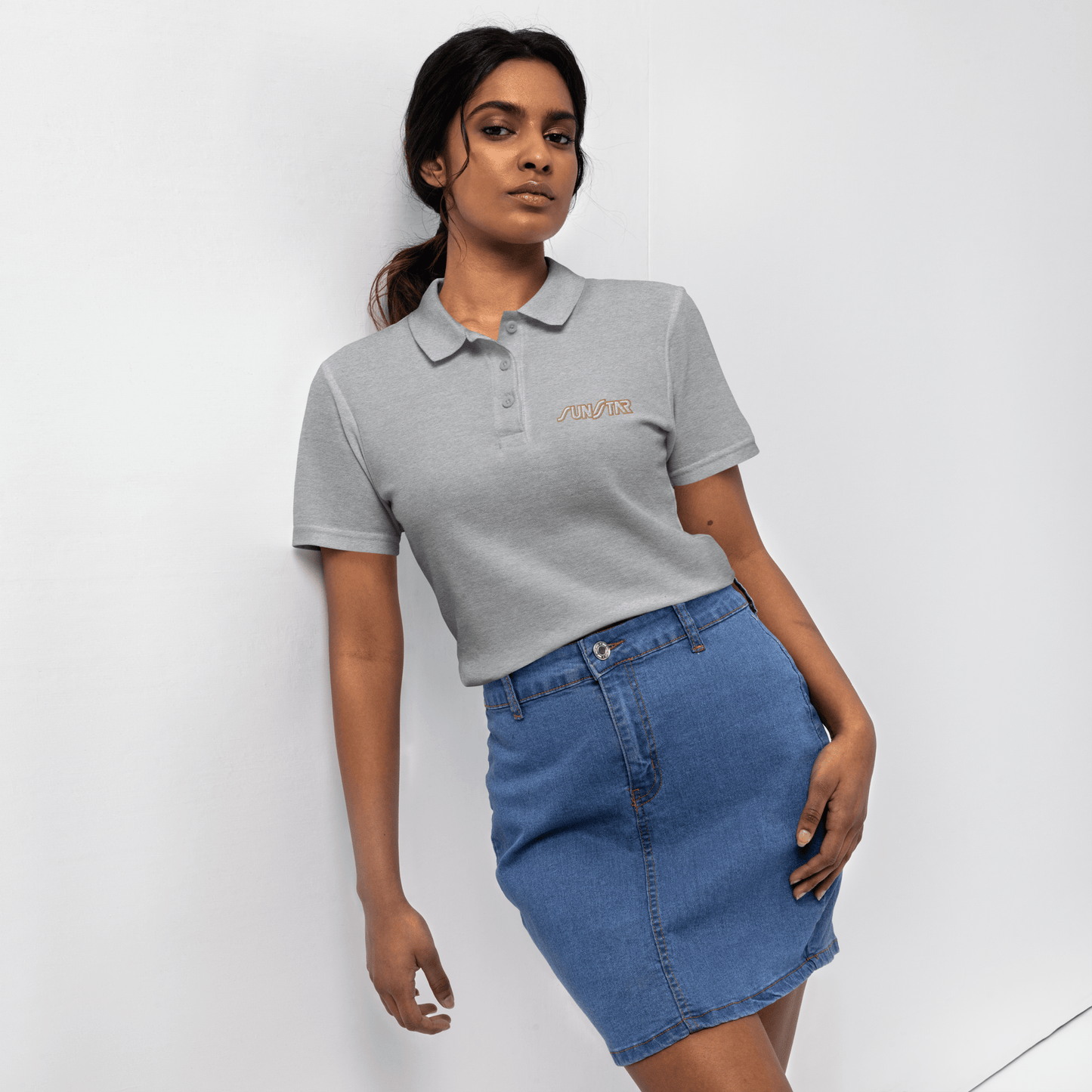Sunstar Women’s polo shirt Sport Grey - Kirik Motorsports