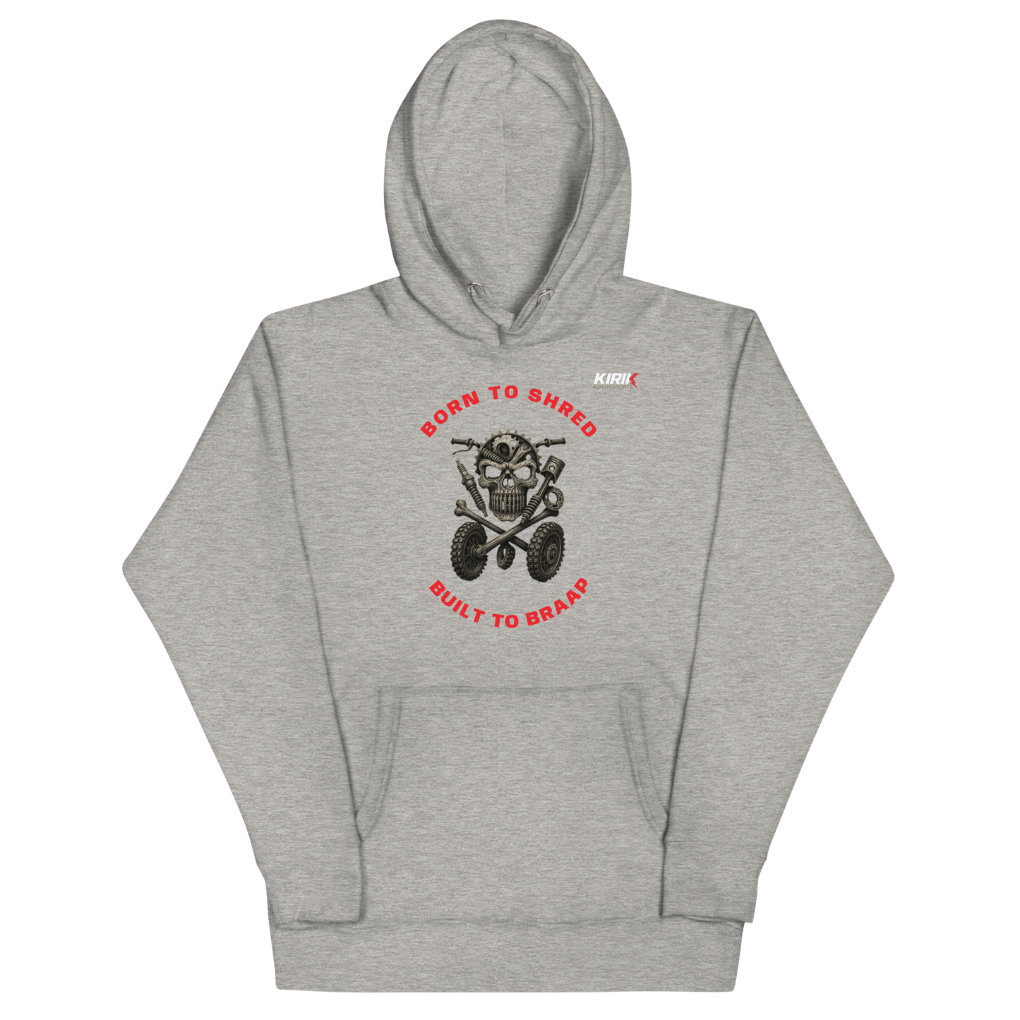 Unisex Adult Braap Hoodie Carbon Grey - Kirik Motorsports