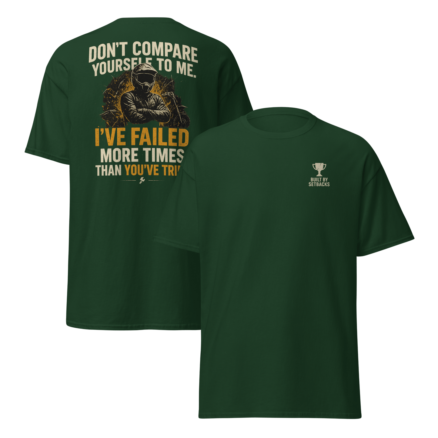 Unisex Compare Tee Forest Green - Kirik Motorsports