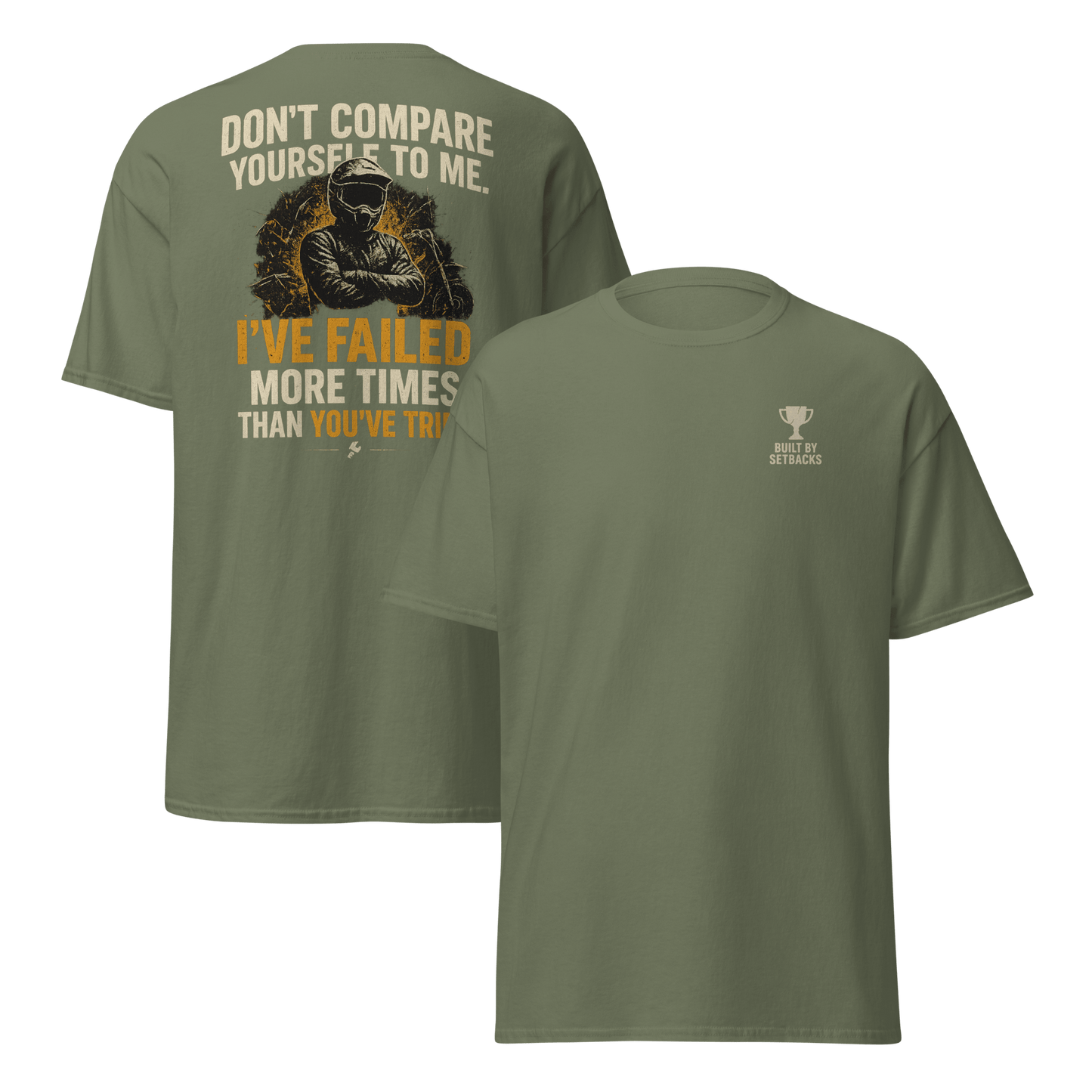 Unisex Compare Tee Military Green - Kirik Motorsports