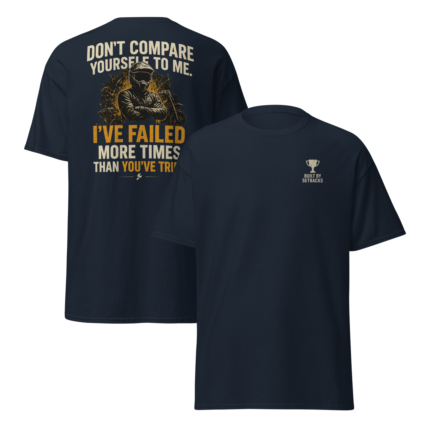 Unisex Compare Tee Navy - Kirik Motorsports