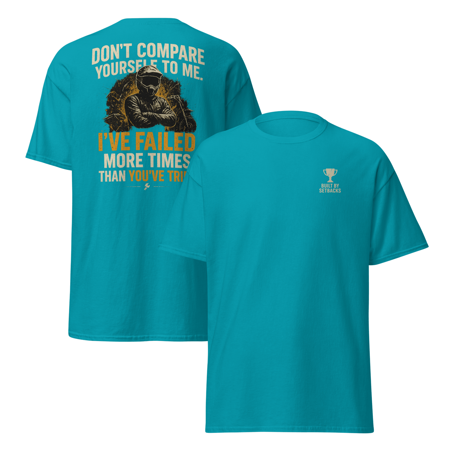 Unisex Compare Tee Tropical Blue - Kirik Motorsports