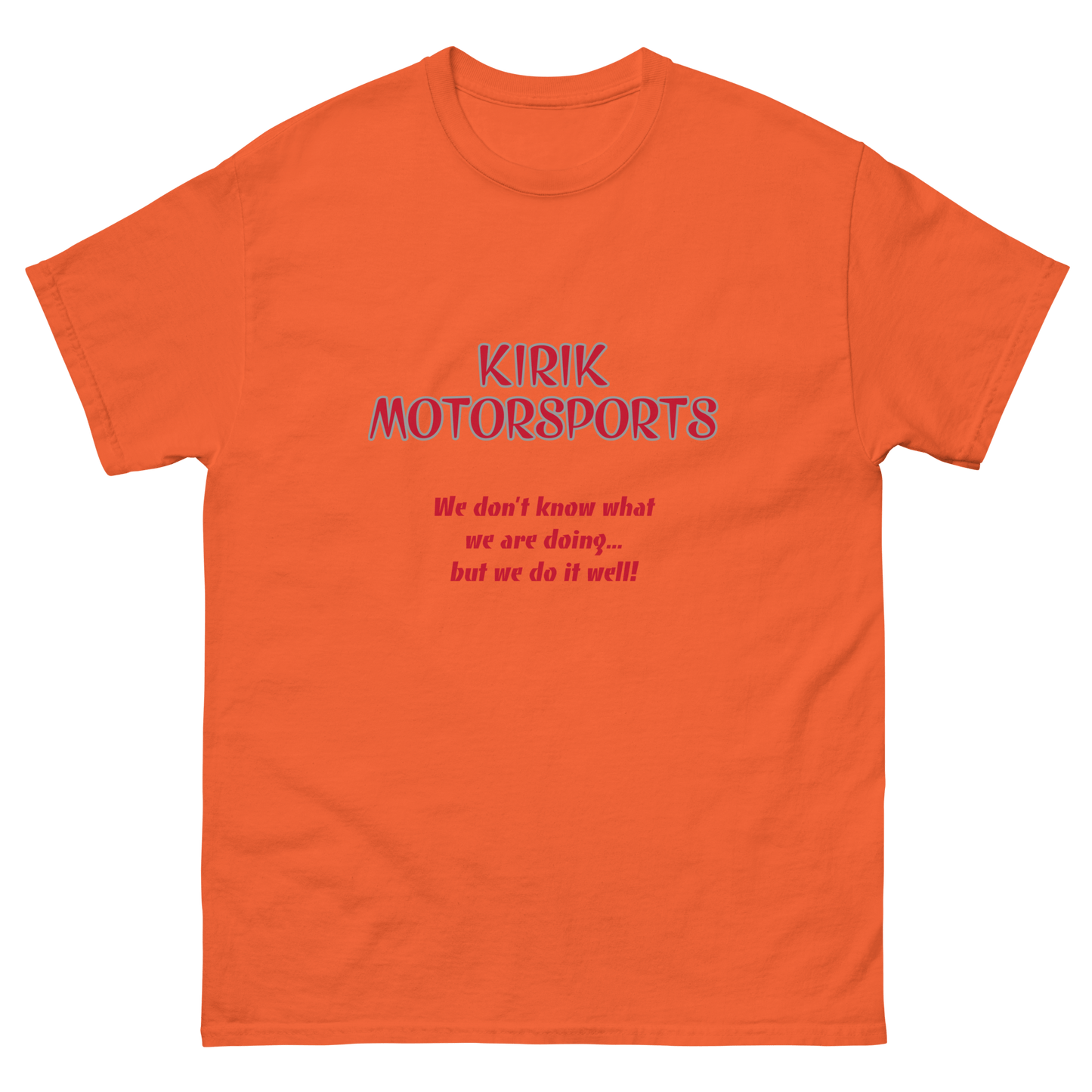 Unisex KMS tee Orange - Kirik Motorsports