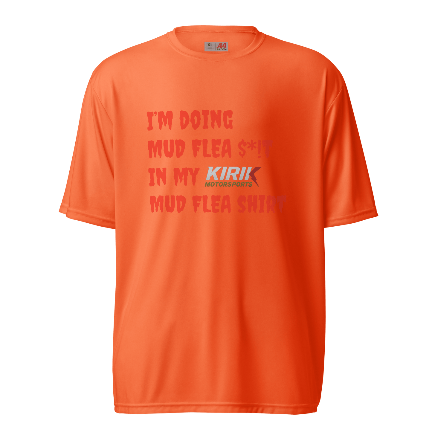 Unisex MUDFLEA t-shirt Safety Orange - Kirik Motorsports