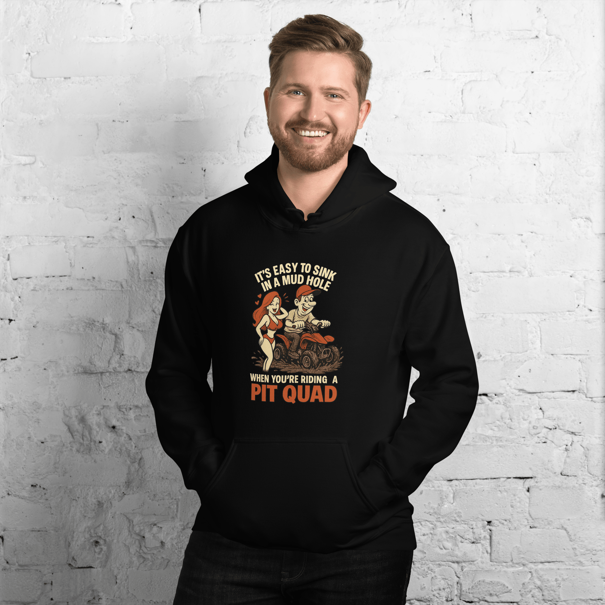 Unisex Mudhole Hoodie Black - Kirik Motorsports