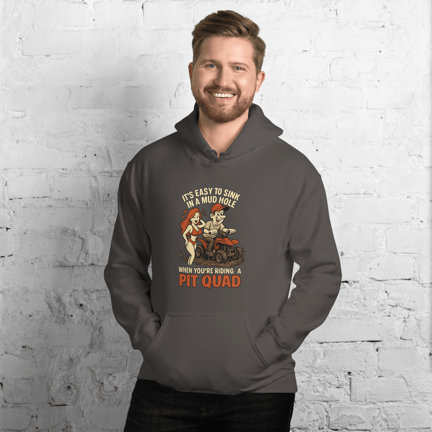 Unisex Mudhole Hoodie Charcoal - Kirik Motorsports