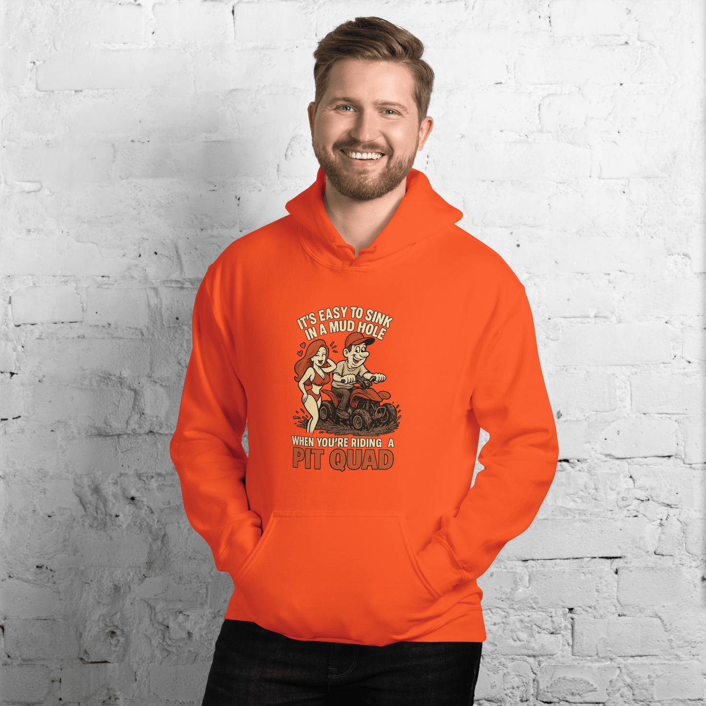 Unisex Mudhole Hoodie Orange - Kirik Motorsports