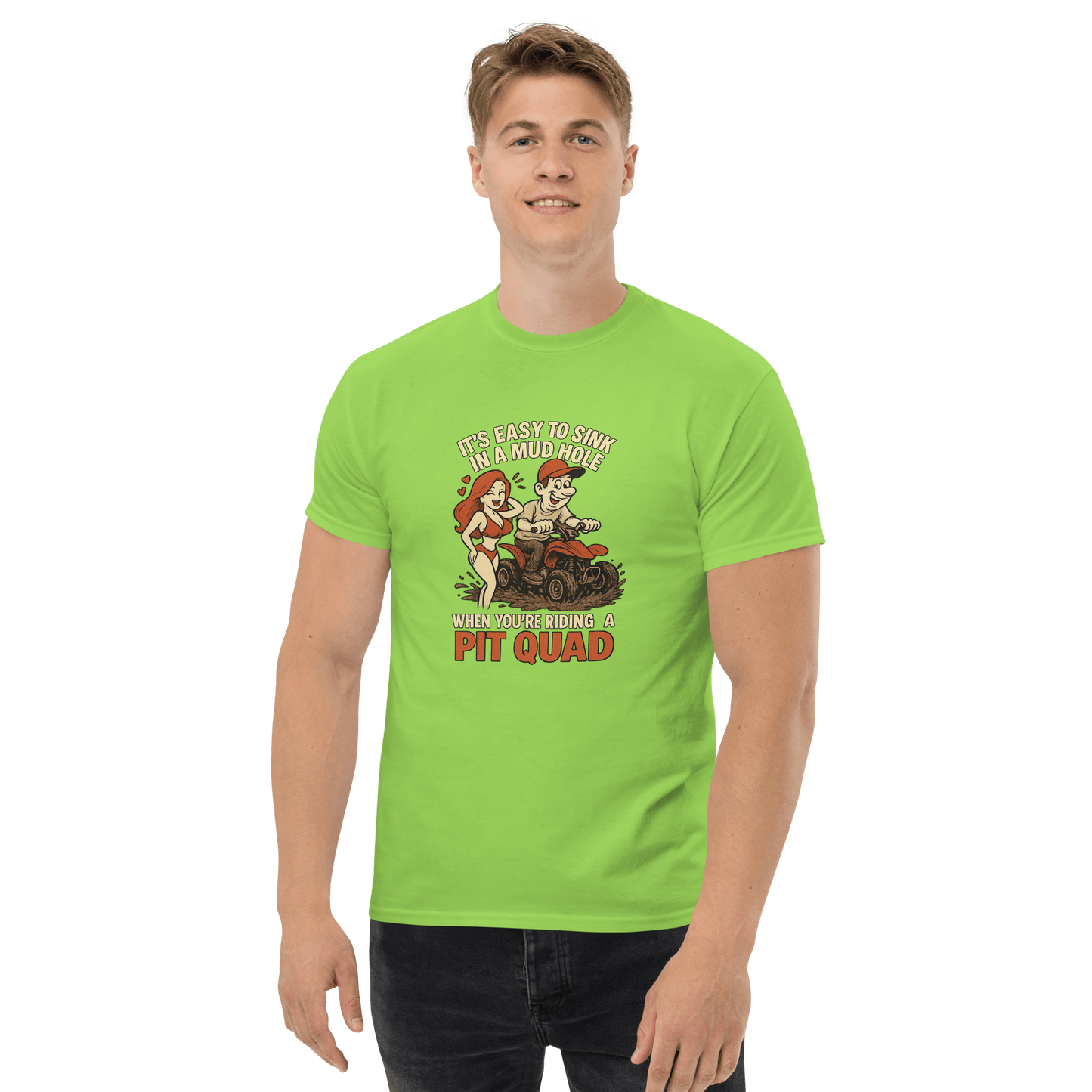 Unisex Mudhole Tee Lime - Kirik Motorsports
