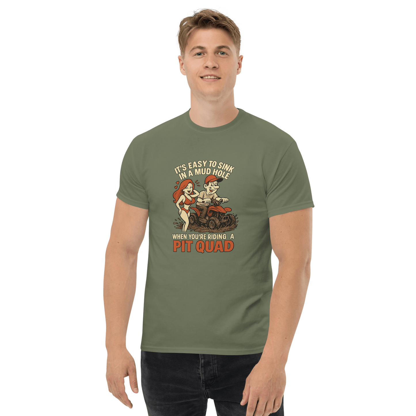 Unisex Mudhole Tee Military Green - Kirik Motorsports