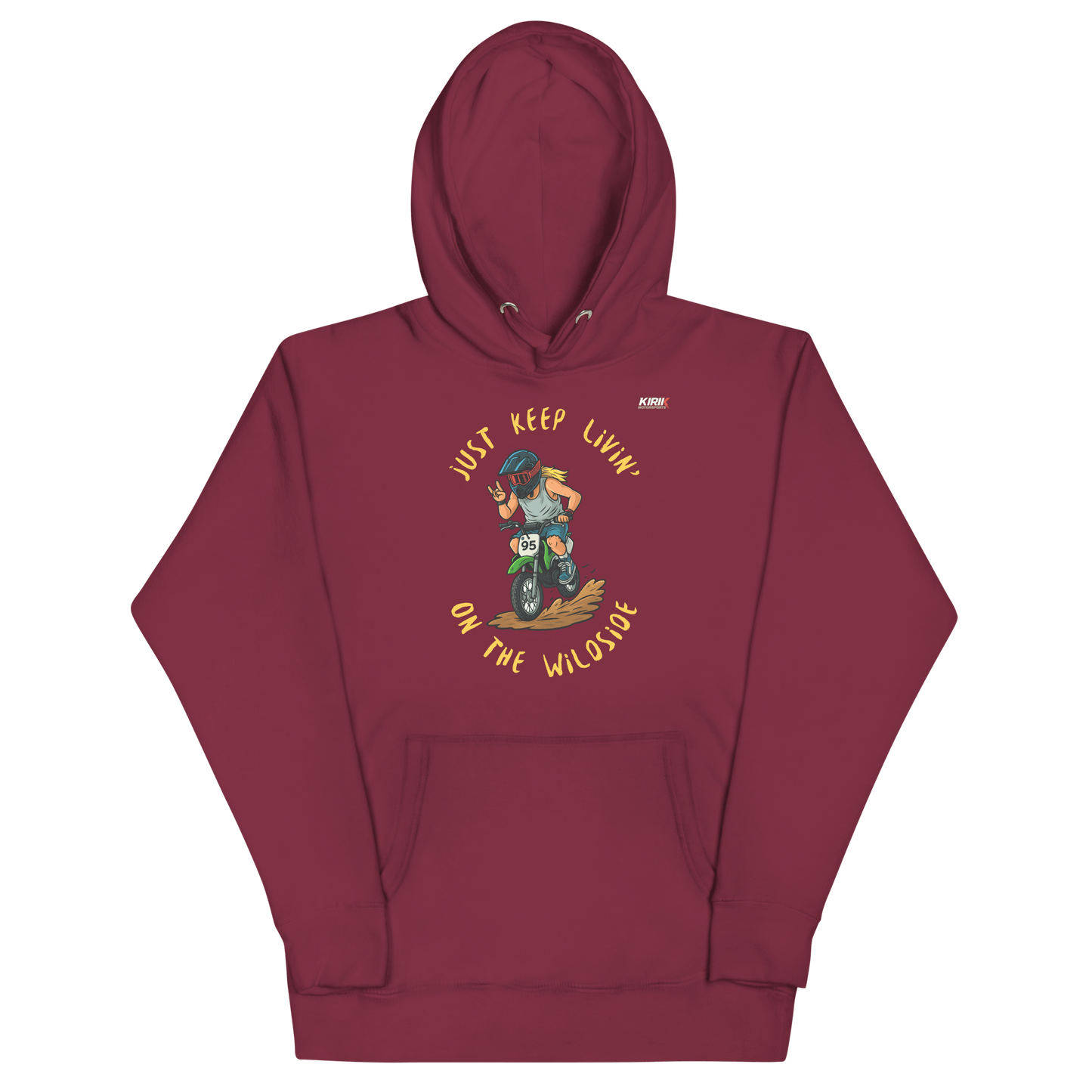Unisex Wildside Hoodie Maroon - Kirik Motorsports