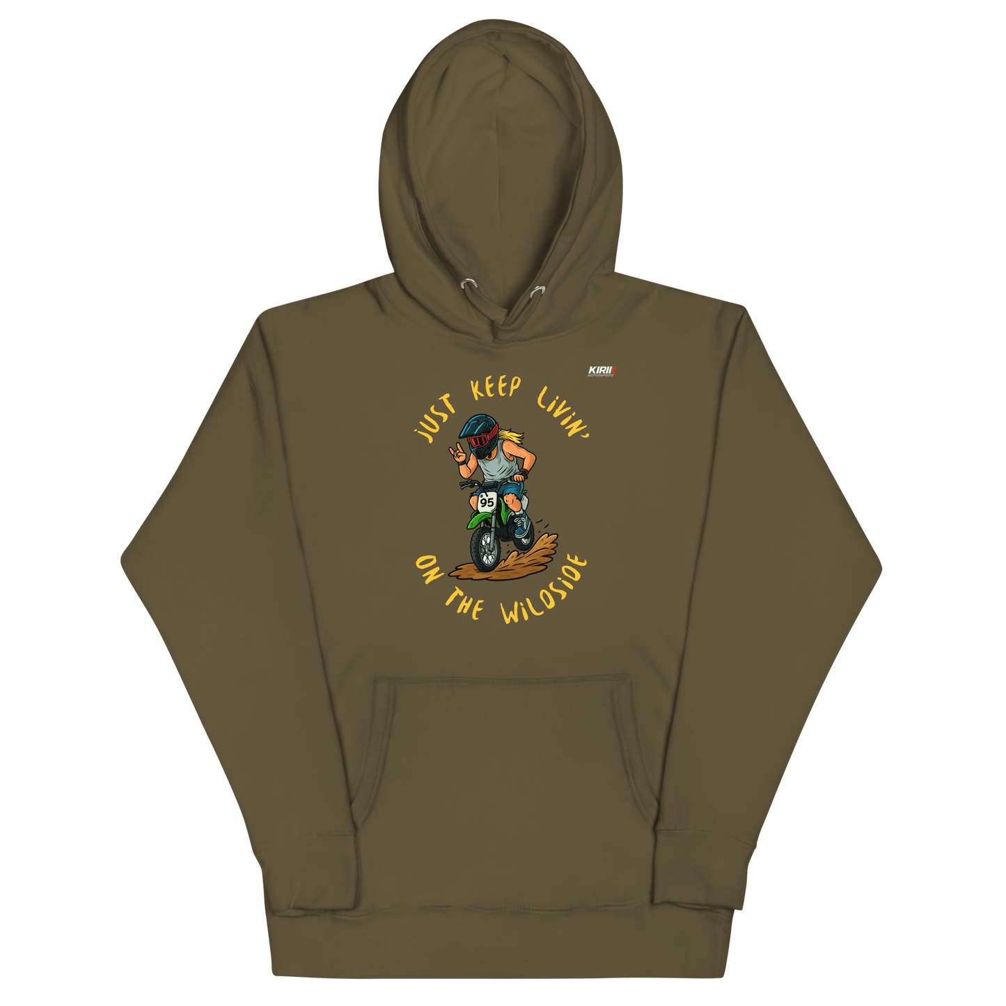 Unisex Wildside Hoodie Military Green - Kirik Motorsports