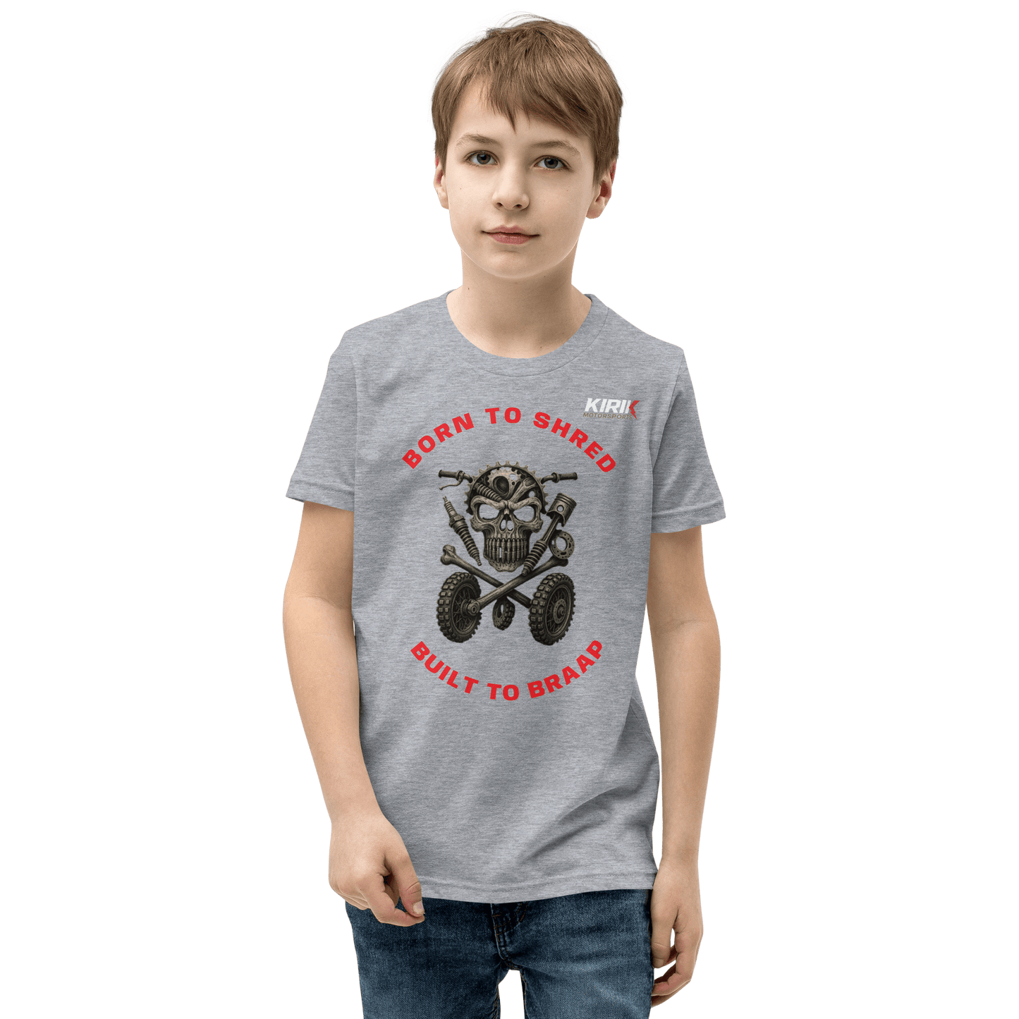 Unisex Youth Braap T-Shirt Athletic Heather - Kirik Motorsports