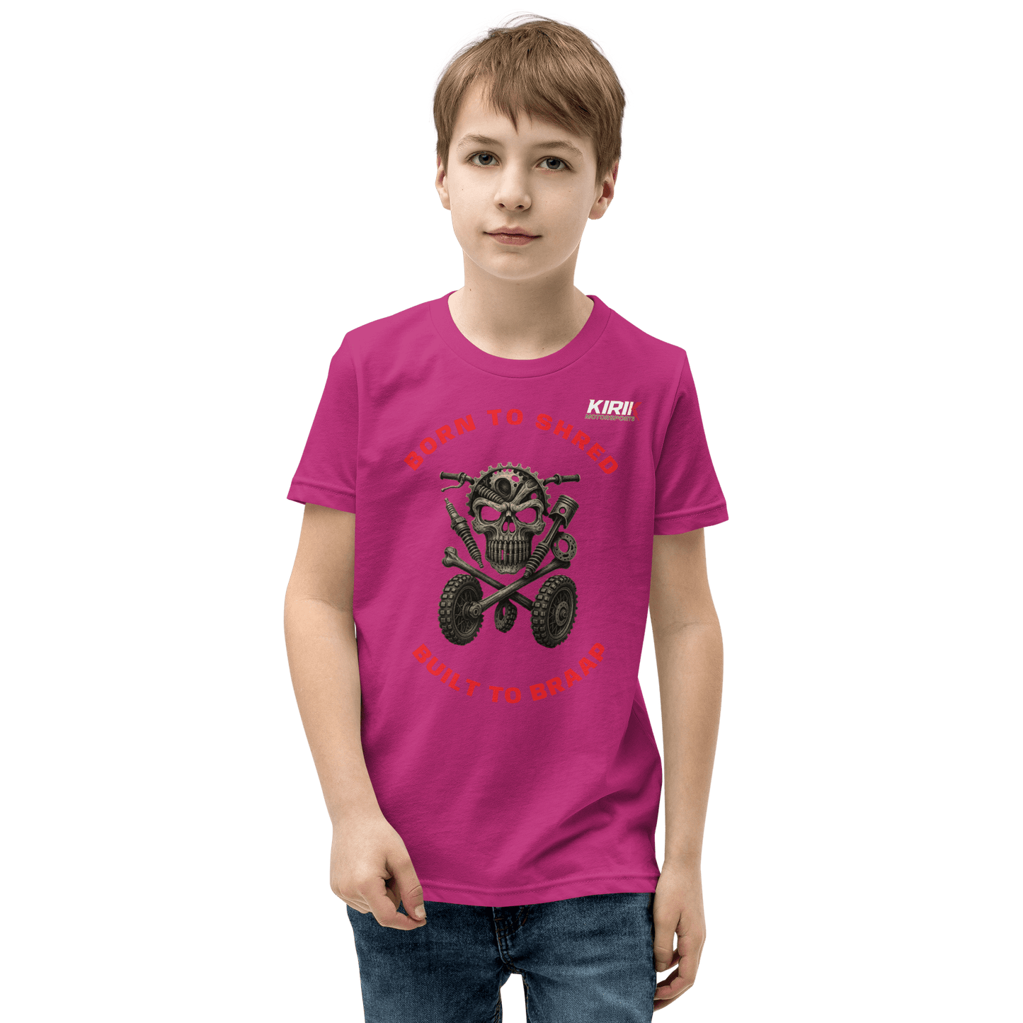 Unisex Youth Braap T-Shirt Berry - Kirik Motorsports