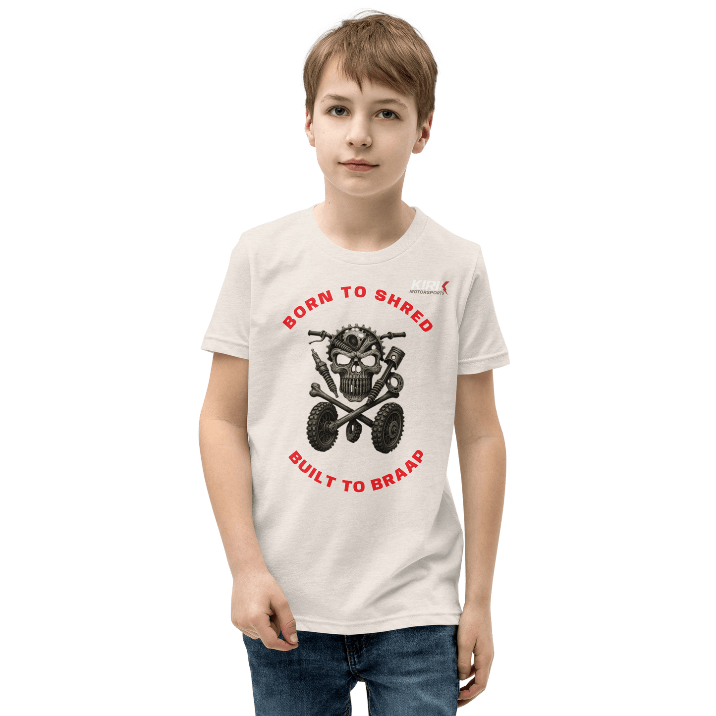 Unisex Youth Braap T-Shirt Heather Dust - Kirik Motorsports