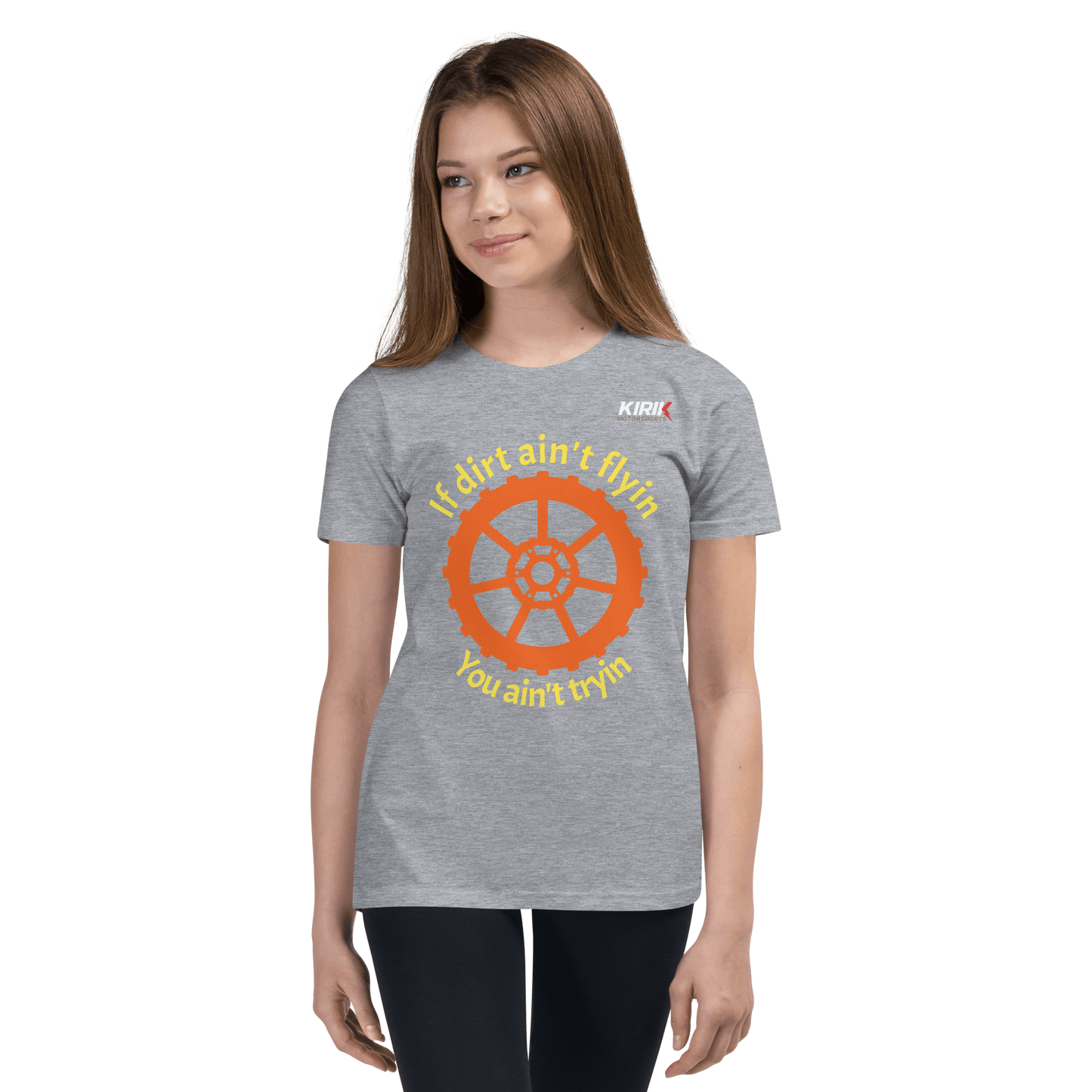 Unisex Youth Dirt T-Shirt Athletic Heather - Kirik Motorsports