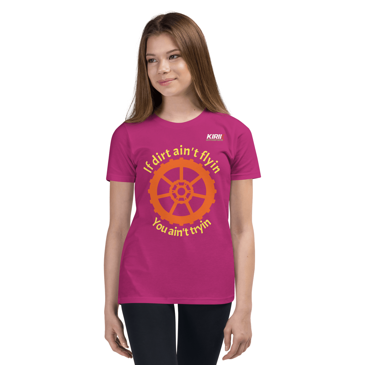 Unisex Youth Dirt T-Shirt Berry - Kirik Motorsports