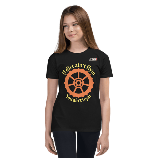 Unisex Youth Dirt T-Shirt Black - Kirik Motorsports