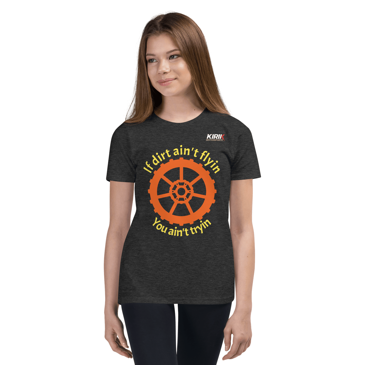 Unisex Youth Dirt T-Shirt Dark Grey Heather - Kirik Motorsports