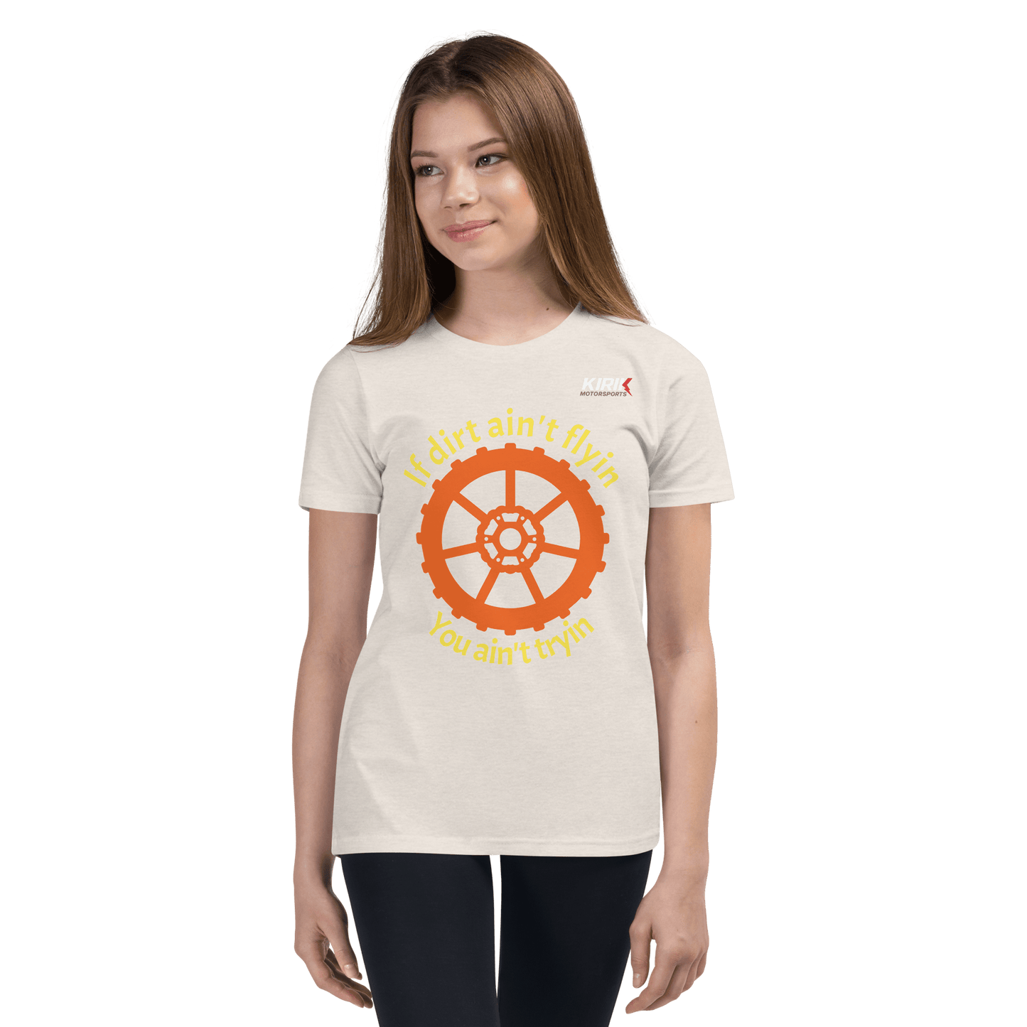Unisex Youth Dirt T-Shirt Heather Dust - Kirik Motorsports