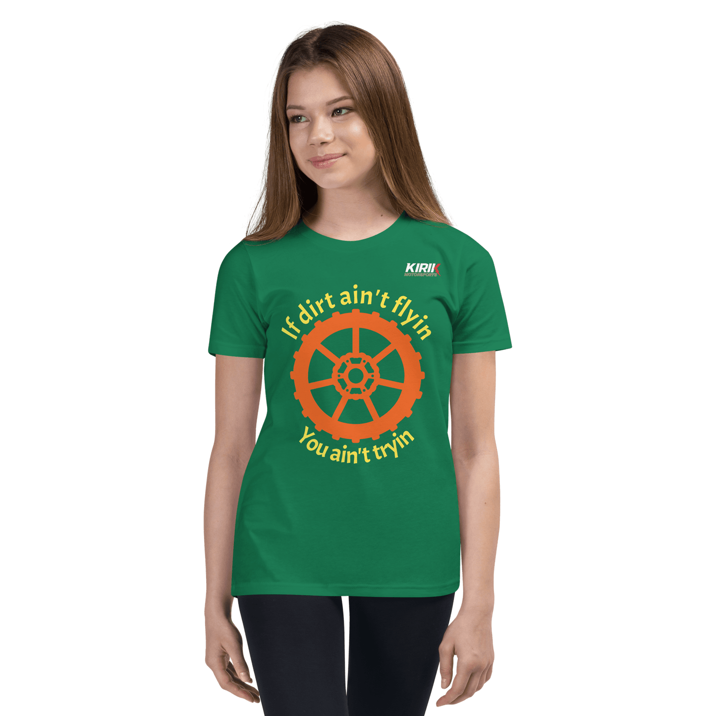 Unisex Youth Dirt T-Shirt Kelly - Kirik Motorsports