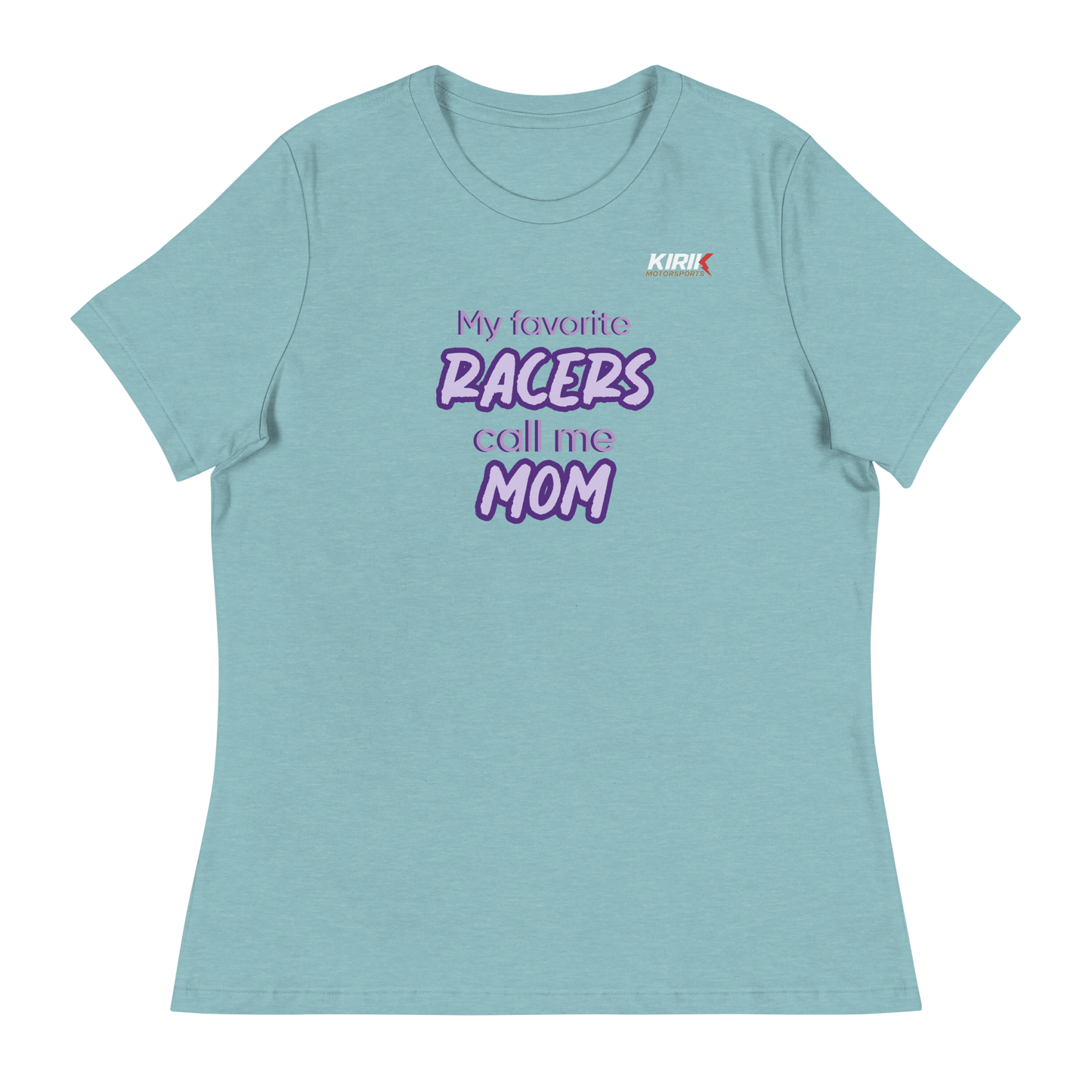 Women's Favorite Racers T-Shirt Heather Blue Lagoon - Kirik Motorsports