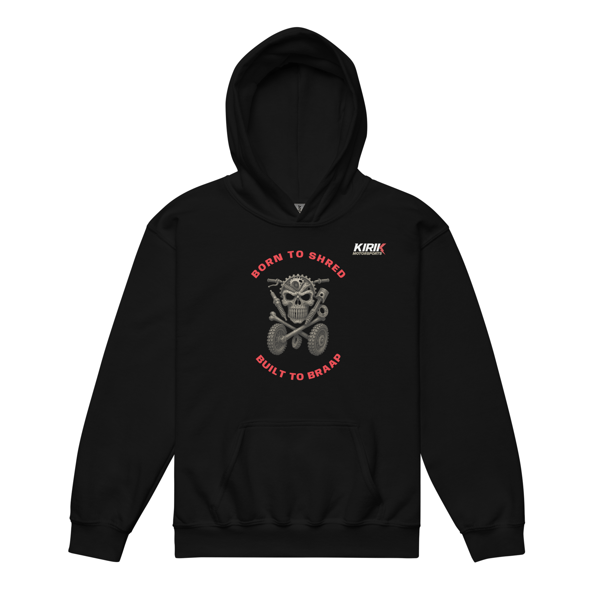 Youth Braap Hoodie Black - Kirik Motorsports