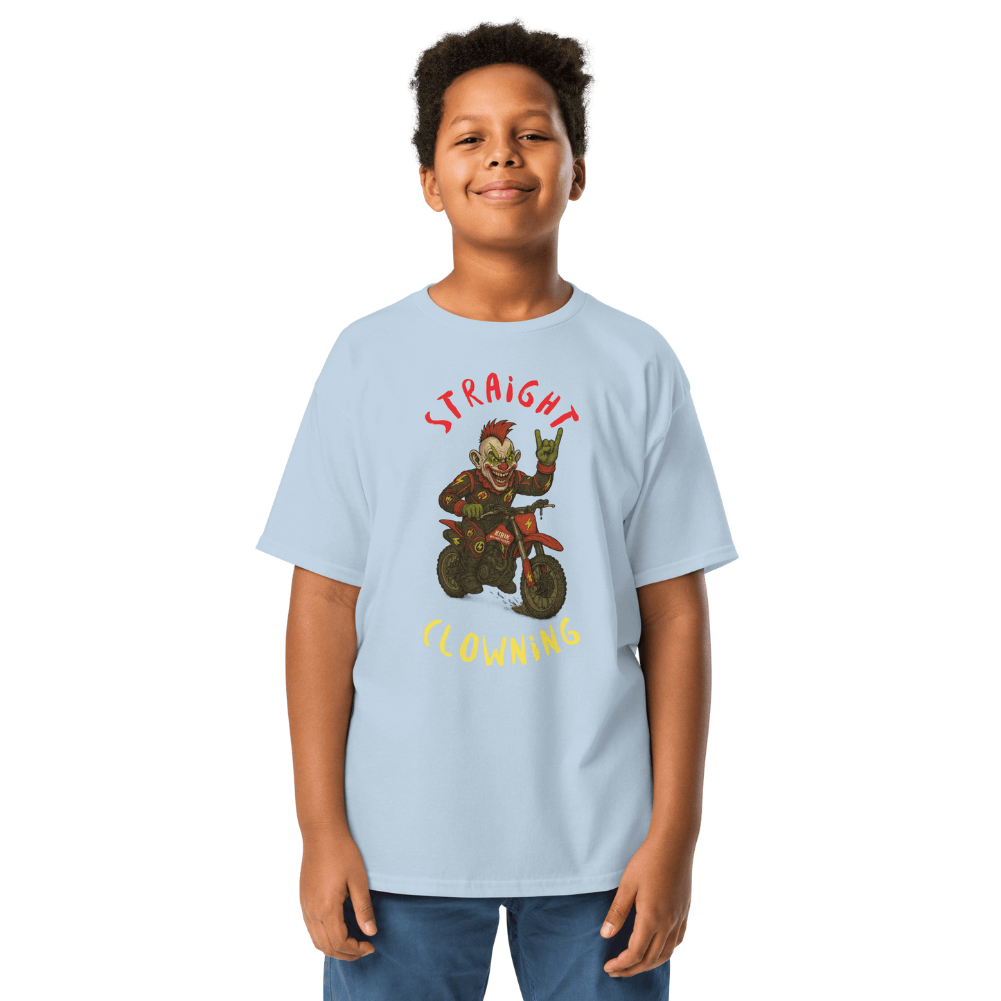 Youth Clowning tee Light Blue - Kirik Motorsports