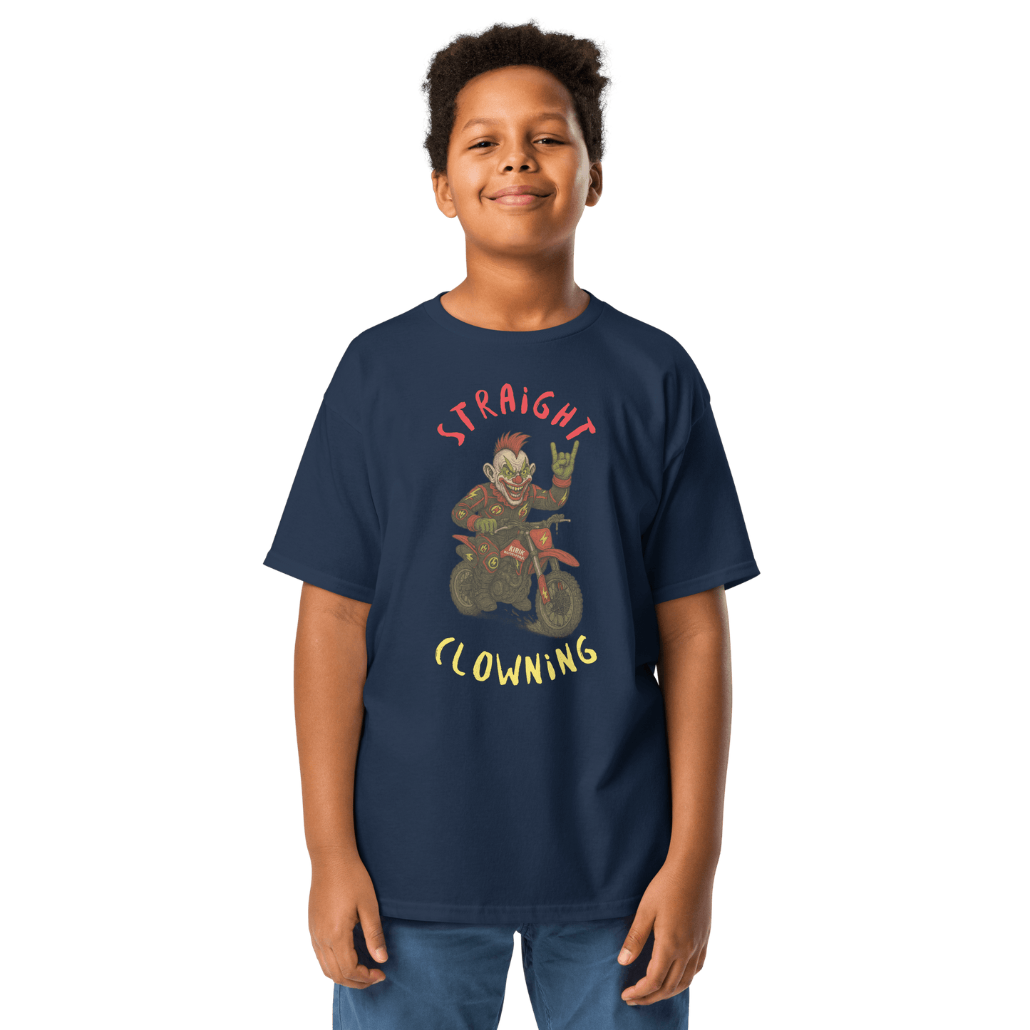 Youth Clowning tee Navy - Kirik Motorsports