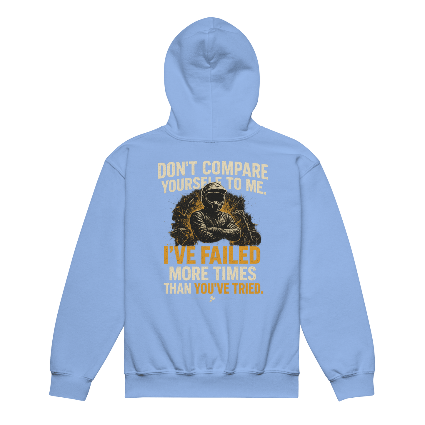 Youth Compare Hoodie Carolina Blue - Kirik Motorsports