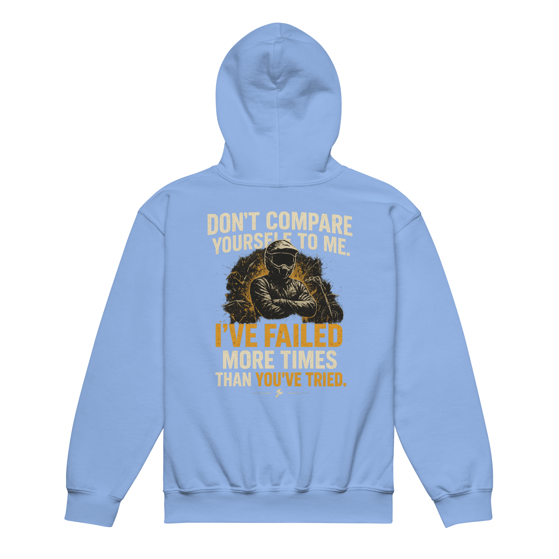 Youth Compare Hoodie Carolina Blue - Kirik Motorsports