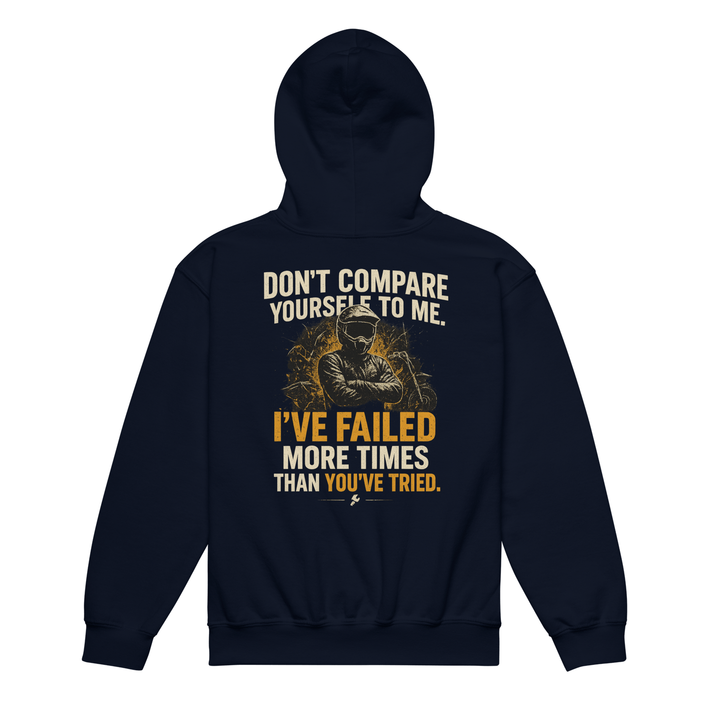 Youth Compare Hoodie Navy - Kirik Motorsports