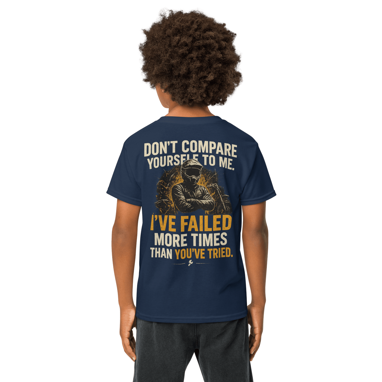 Youth Compare Tee Navy - Kirik Motorsports