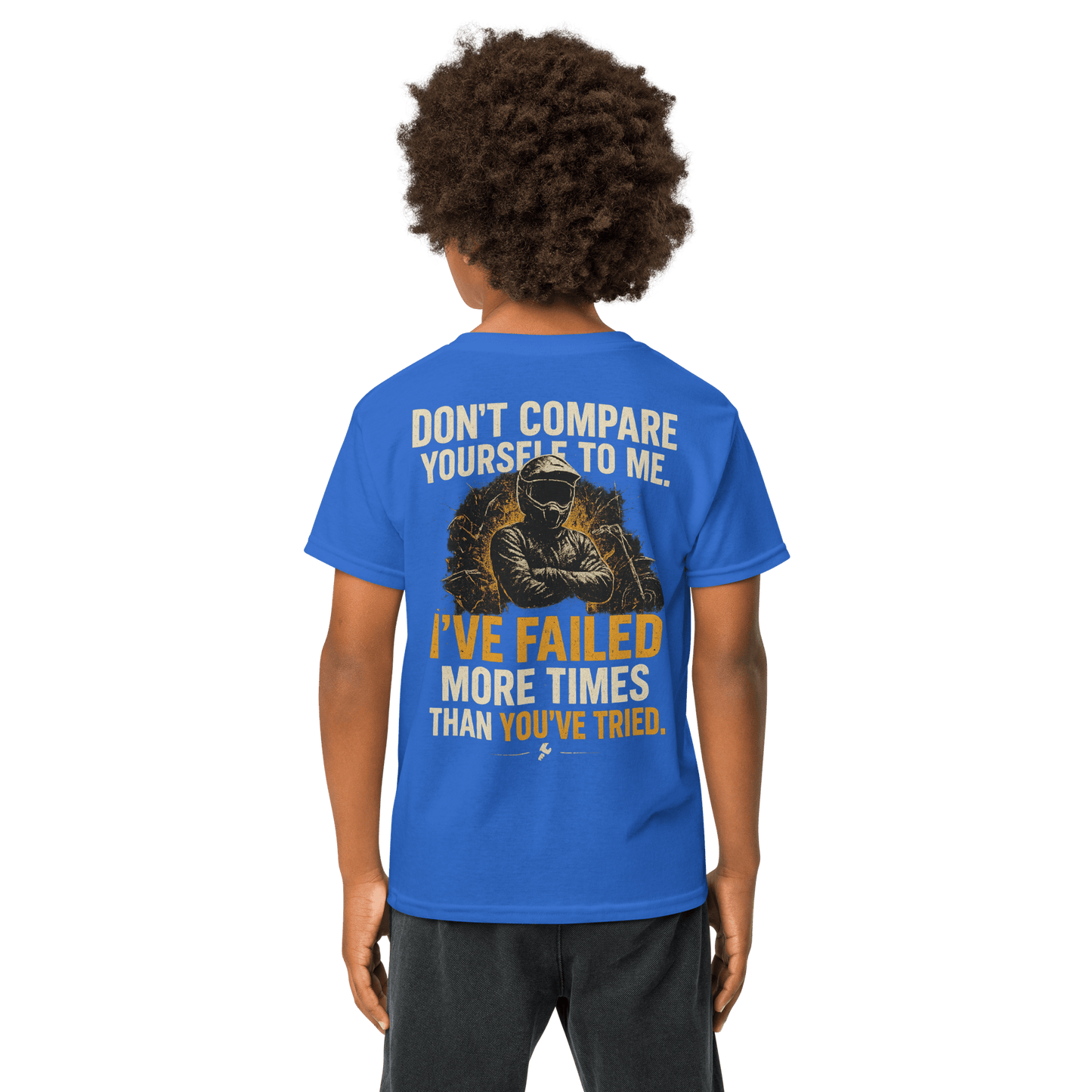 Youth Compare Tee Royal - Kirik Motorsports