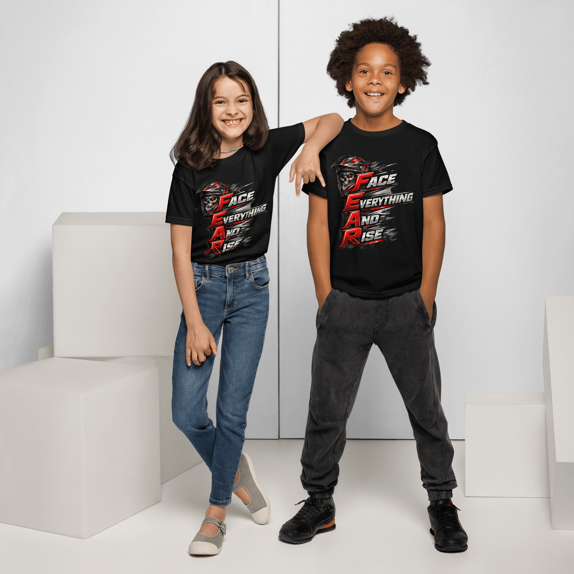 Youth FEAR Tee Black - Kirik Motorsports