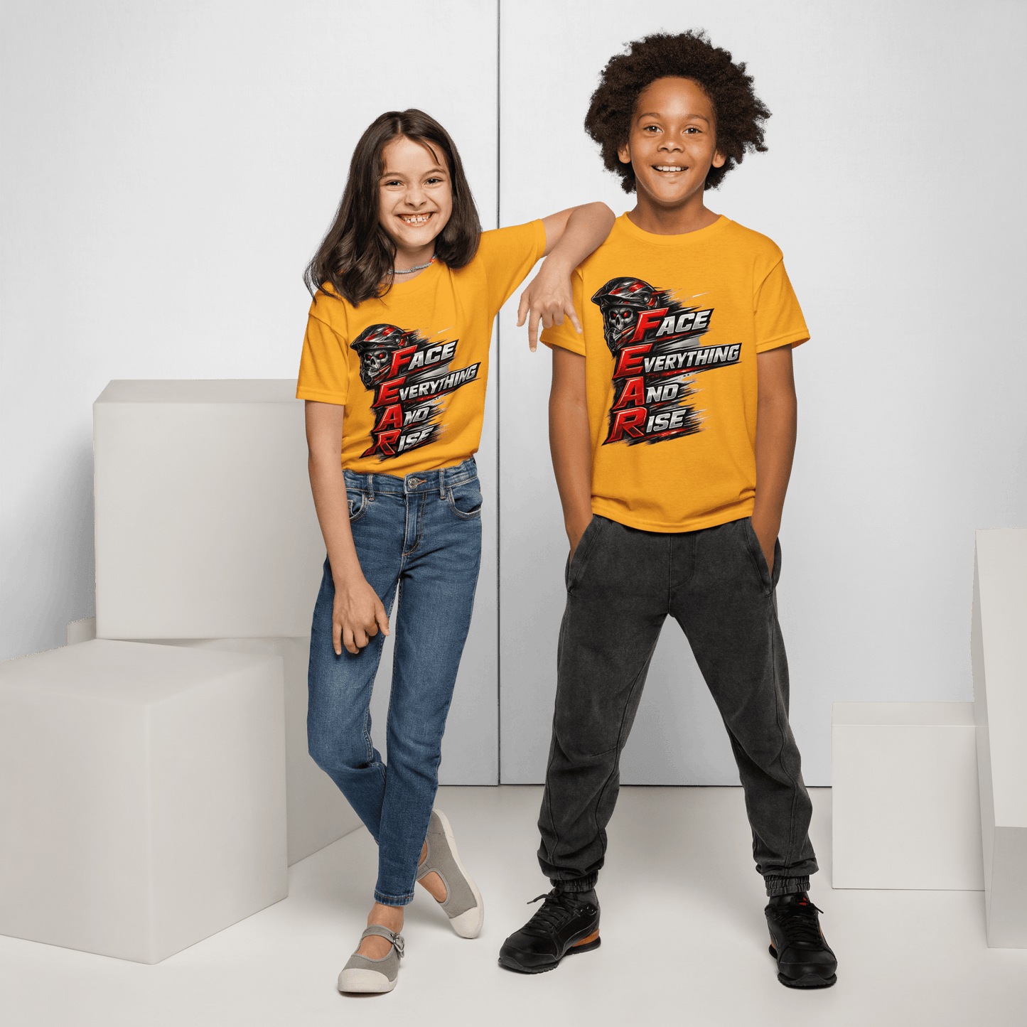 Youth FEAR Tee Gold - Kirik Motorsports