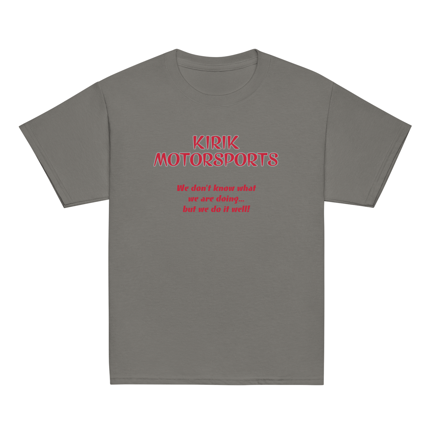 Youth KMS tee Charcoal - Kirik Motorsports