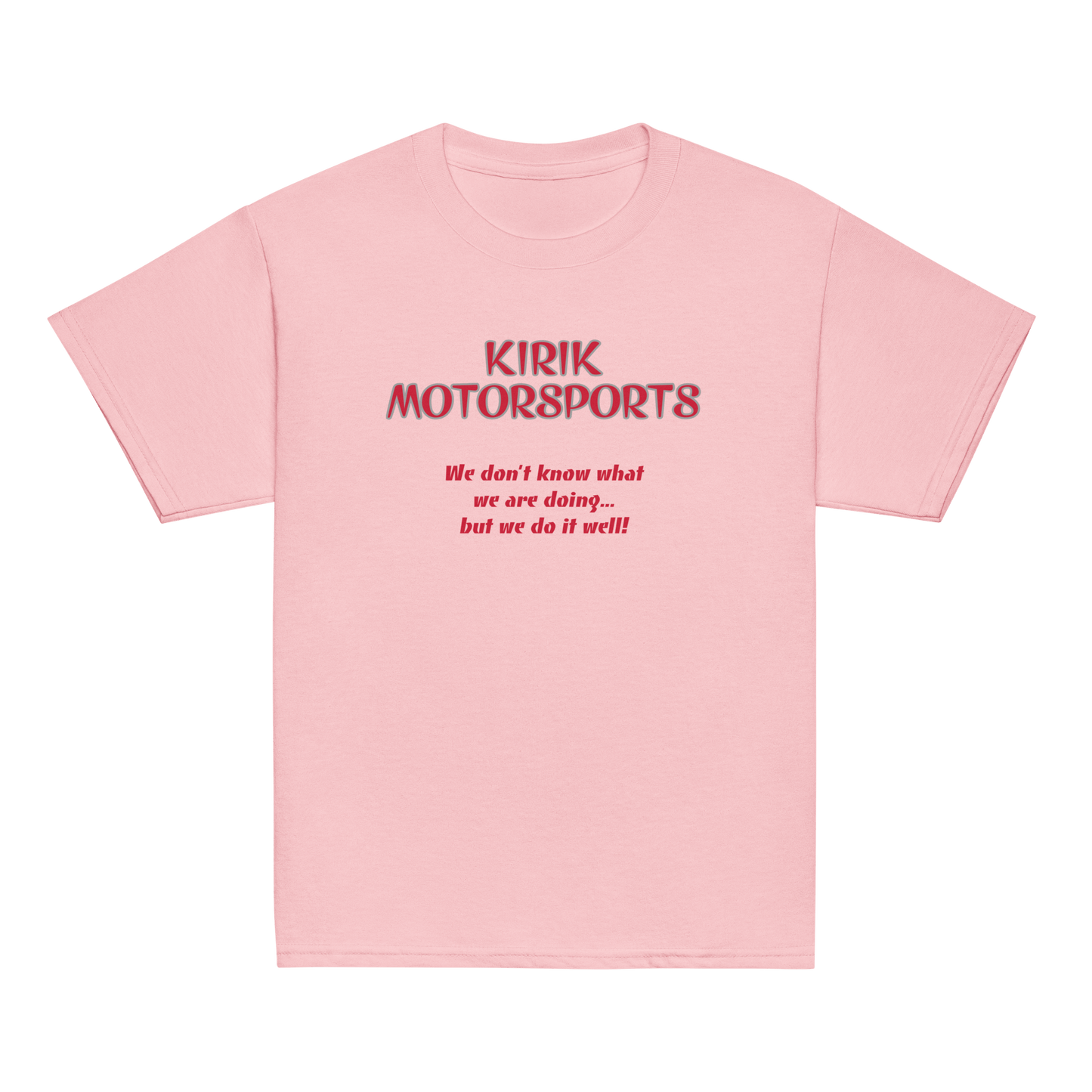 Youth KMS tee Light Pink - Kirik Motorsports