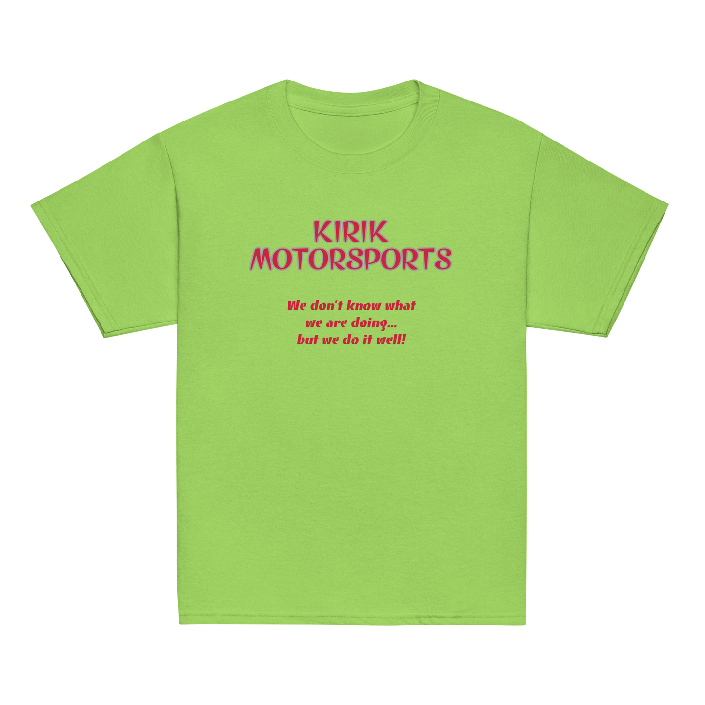 Youth KMS tee Lime - Kirik Motorsports