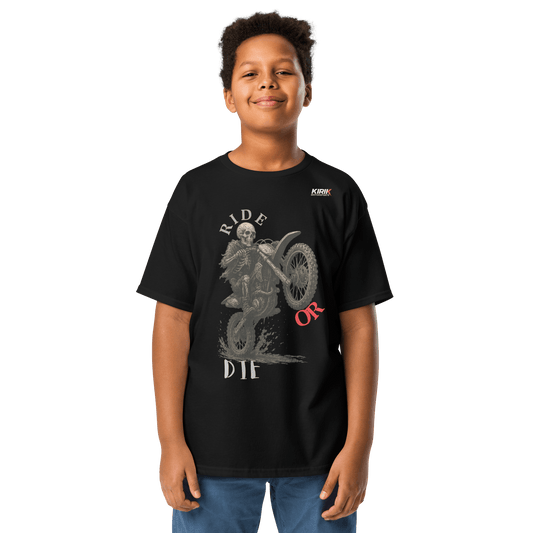 Youth ride tee Black - Kirik Motorsports