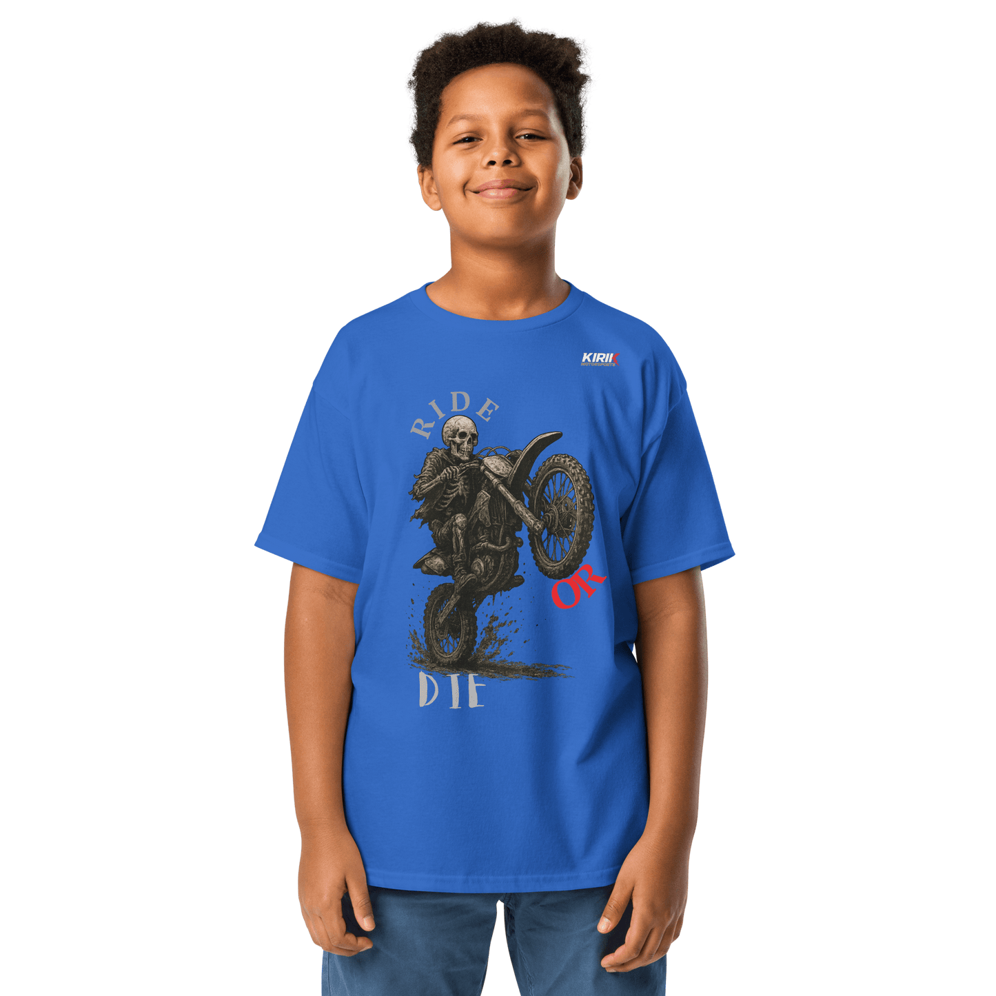 Youth ride tee Royal - Kirik Motorsports