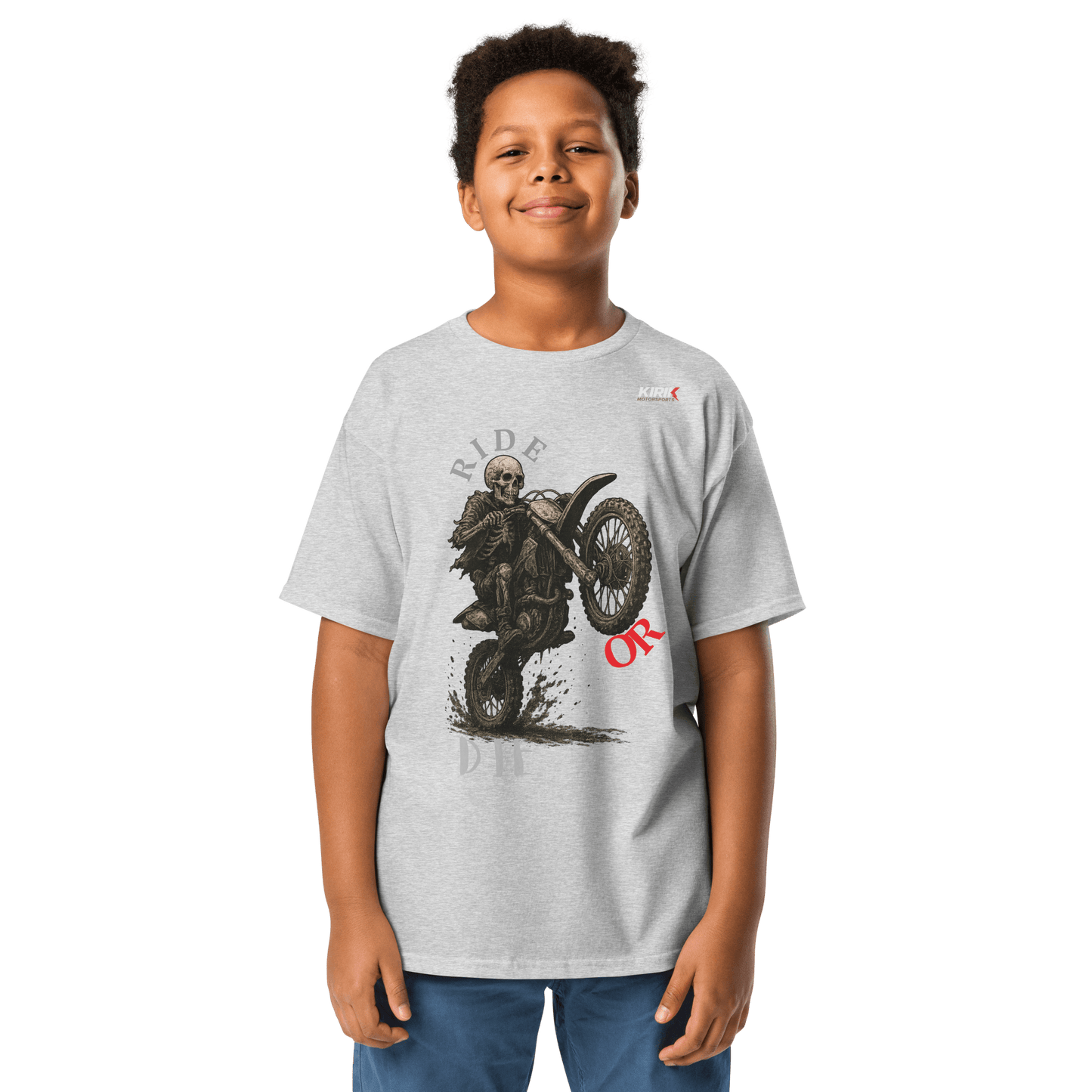 Youth ride tee Sport Grey - Kirik Motorsports