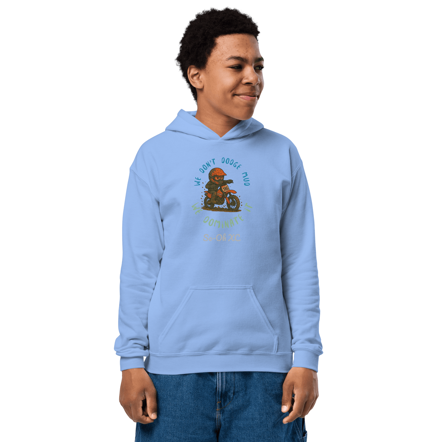 Youth So - Oh Bike Hoodie Carolina Blue - Kirik Motorsports