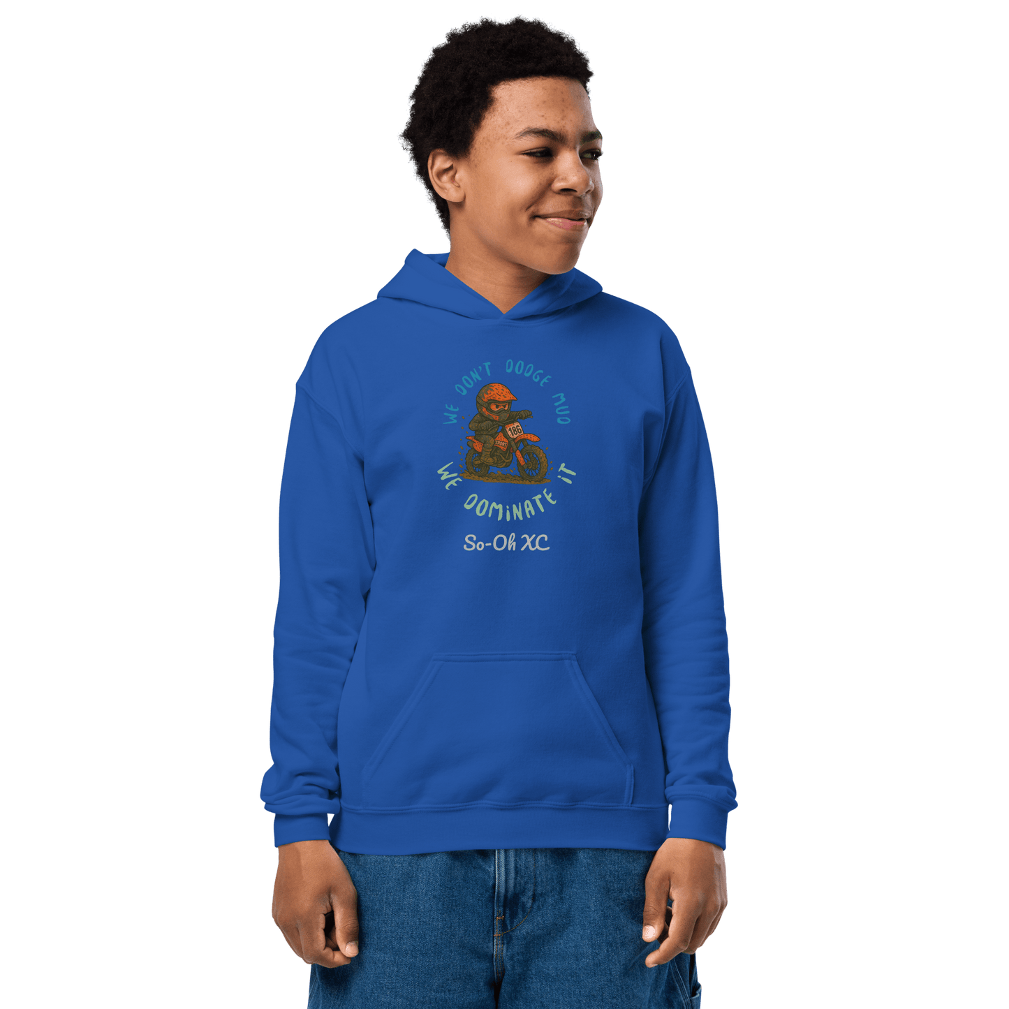 Youth So - Oh Bike Hoodie Royal - Kirik Motorsports
