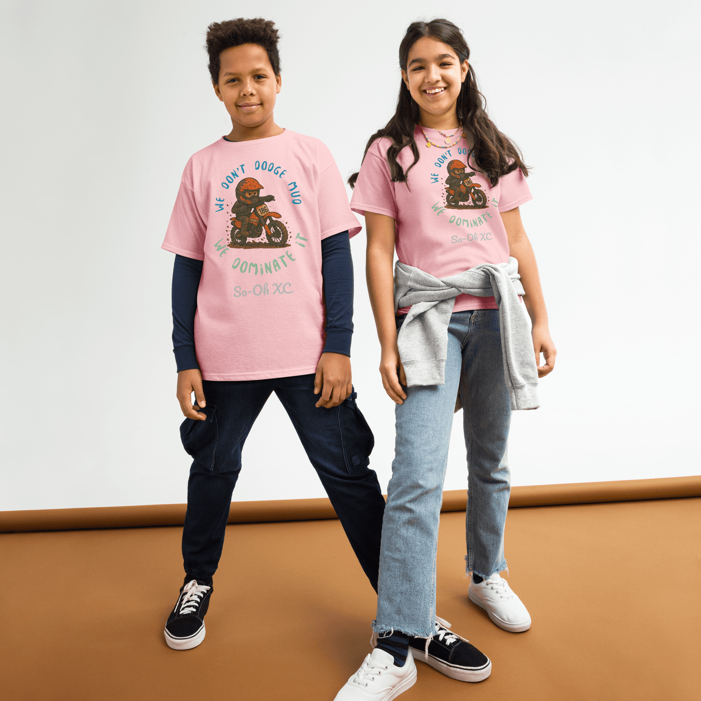 Youth So - Oh Bike tee Light Pink - Kirik Motorsports