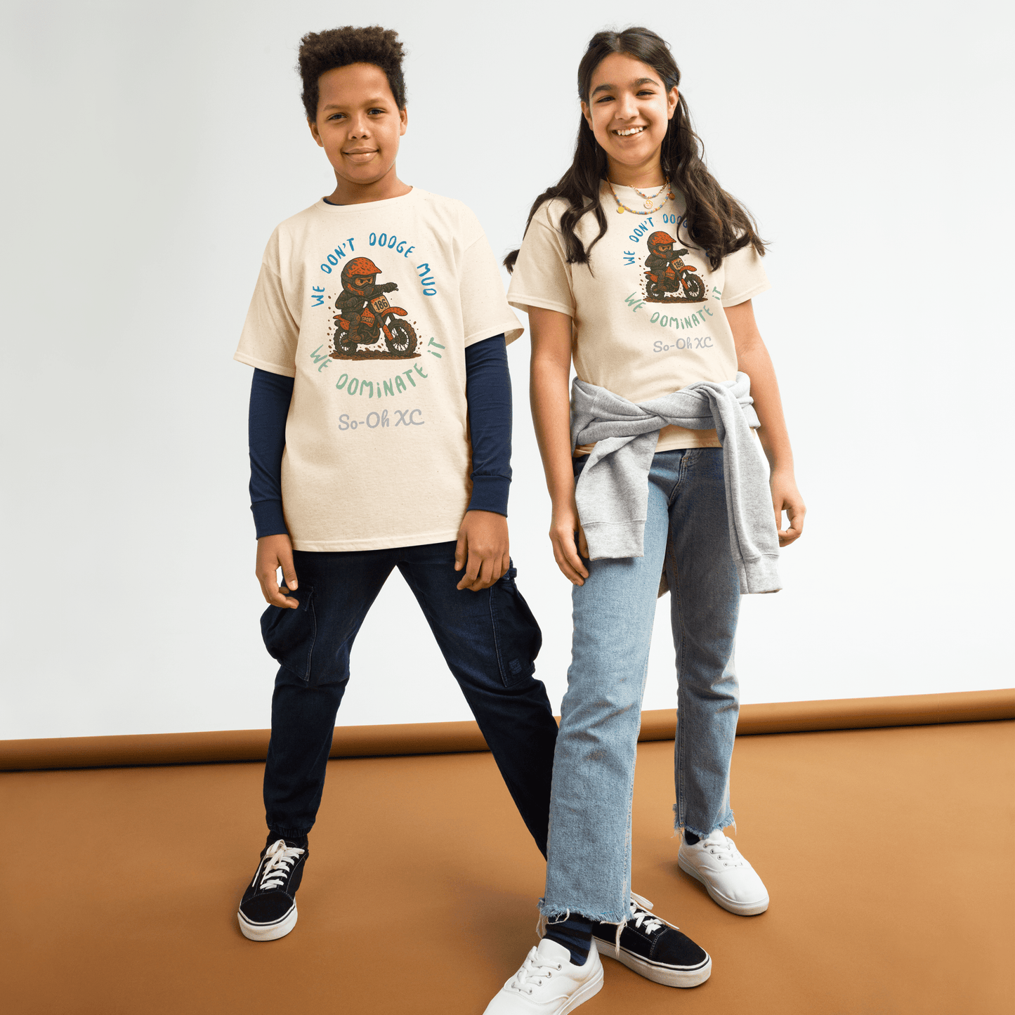 Youth So - Oh Bike tee Natural - Kirik Motorsports
