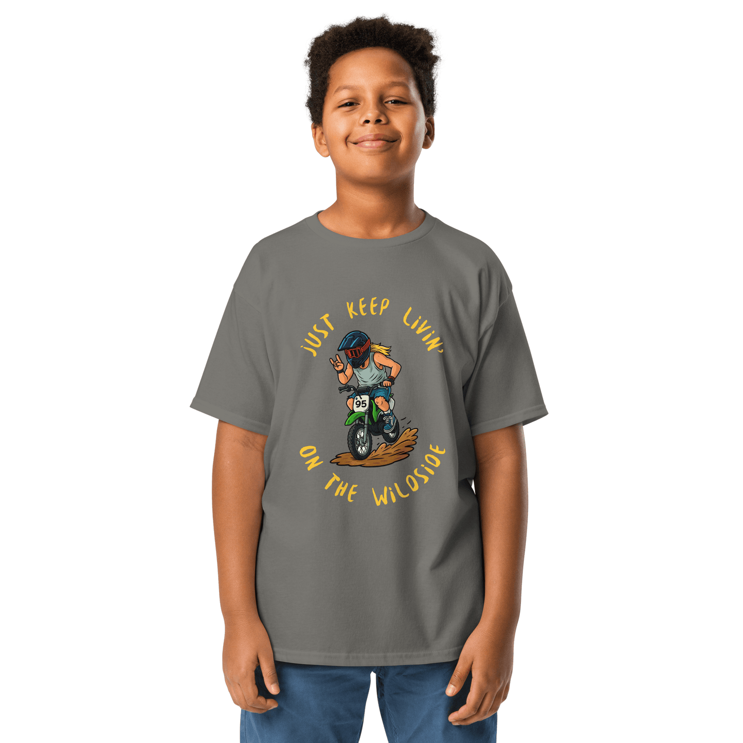 Youth wildside tee Charcoal - Kirik Motorsports