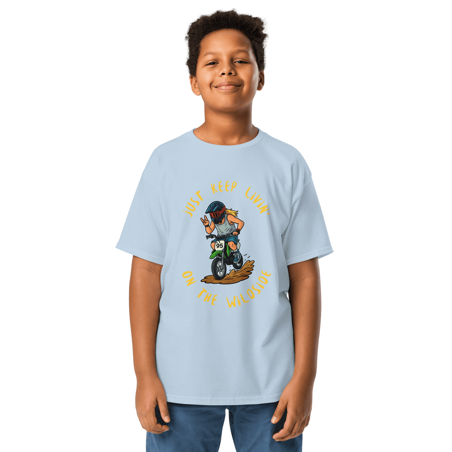 Youth wildside tee Light Blue - Kirik Motorsports
